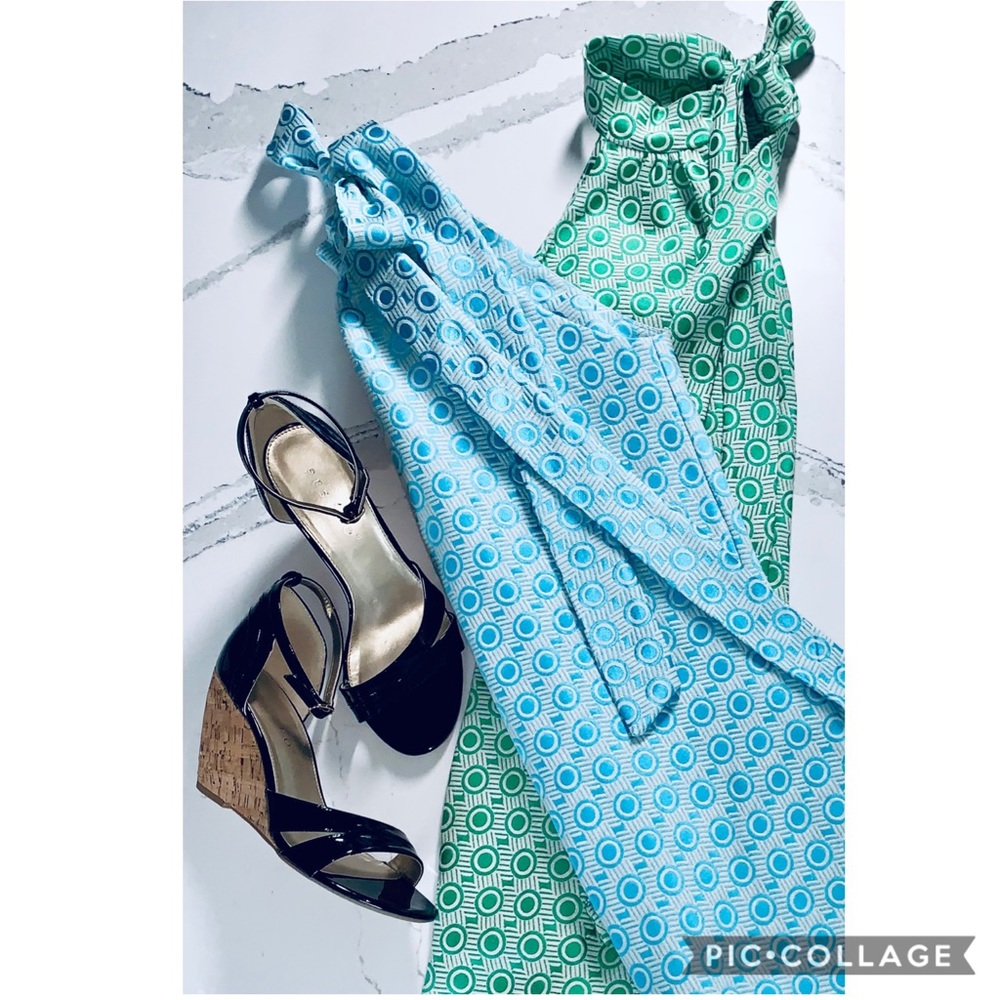 Tish Cox Courtney Green Geo Dress Small NWT - Picture 7 of 8